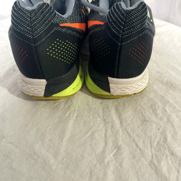 Nike Size 12 Zoom Air Structure 18 Running sneakers shoes Men Gray black neon - Picture 10 of 12